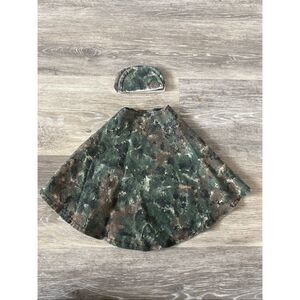 Goose Outfit - Camo Dress with Matching Hat handmade vintage